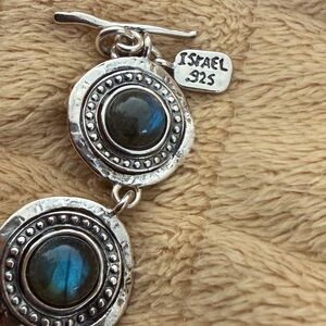 Rockhill Designs Sterling and labradorite artisen Stone Women's Bracelet